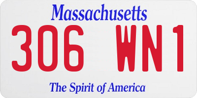 MA license plate 306WN1