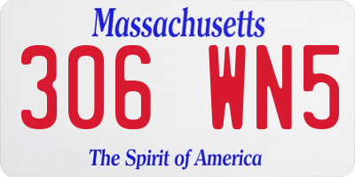 MA license plate 306WN5