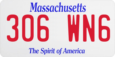 MA license plate 306WN6