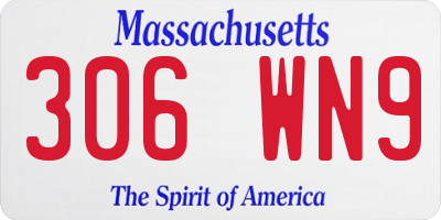 MA license plate 306WN9