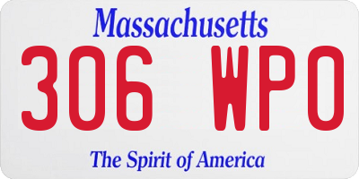 MA license plate 306WP0