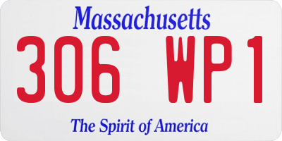 MA license plate 306WP1