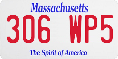 MA license plate 306WP5
