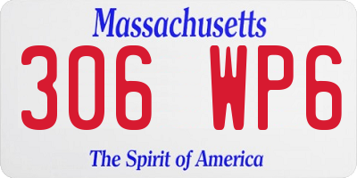 MA license plate 306WP6