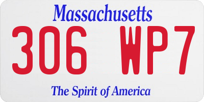 MA license plate 306WP7
