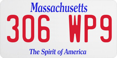 MA license plate 306WP9