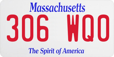 MA license plate 306WQ0