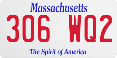 MA license plate 306WQ2