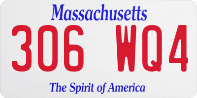 MA license plate 306WQ4