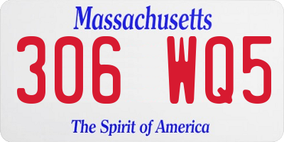 MA license plate 306WQ5