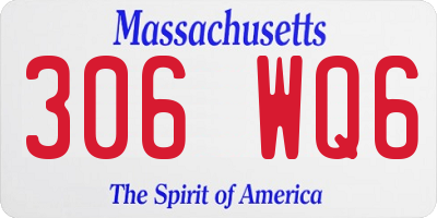MA license plate 306WQ6