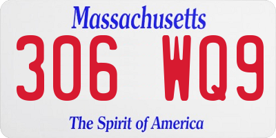 MA license plate 306WQ9