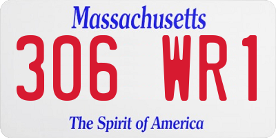 MA license plate 306WR1