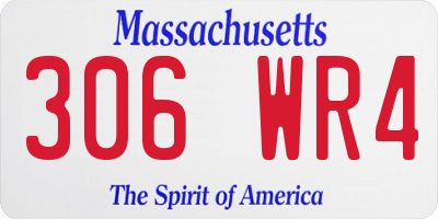 MA license plate 306WR4