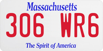 MA license plate 306WR6