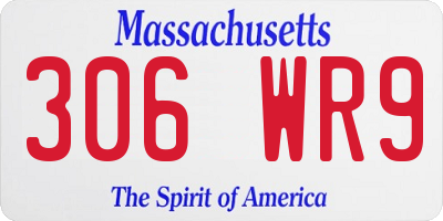 MA license plate 306WR9