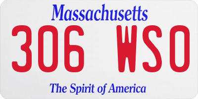 MA license plate 306WS0