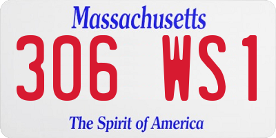 MA license plate 306WS1