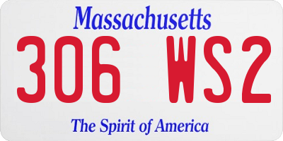 MA license plate 306WS2