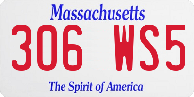 MA license plate 306WS5