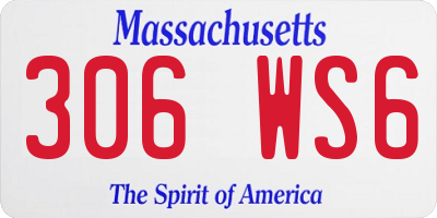 MA license plate 306WS6