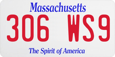 MA license plate 306WS9
