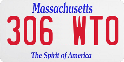 MA license plate 306WT0