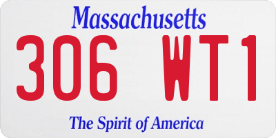 MA license plate 306WT1