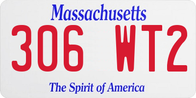 MA license plate 306WT2