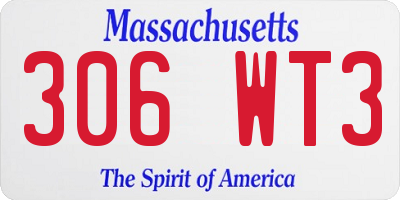 MA license plate 306WT3