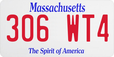 MA license plate 306WT4