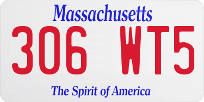 MA license plate 306WT5
