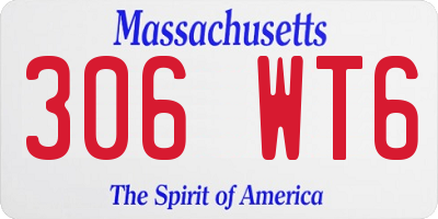MA license plate 306WT6