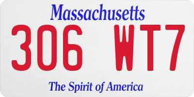 MA license plate 306WT7