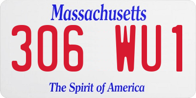 MA license plate 306WU1