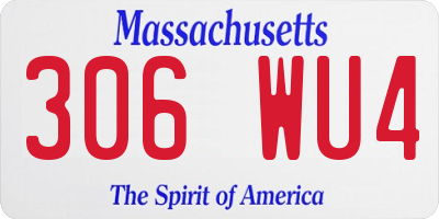 MA license plate 306WU4