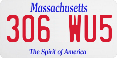 MA license plate 306WU5