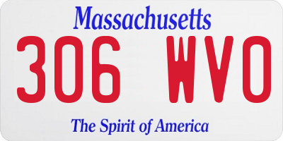 MA license plate 306WV0