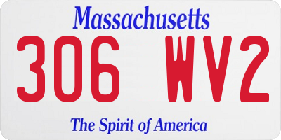 MA license plate 306WV2