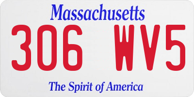 MA license plate 306WV5