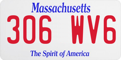 MA license plate 306WV6