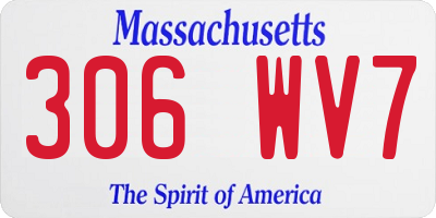 MA license plate 306WV7