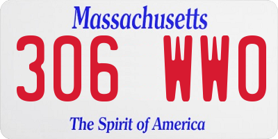 MA license plate 306WW0