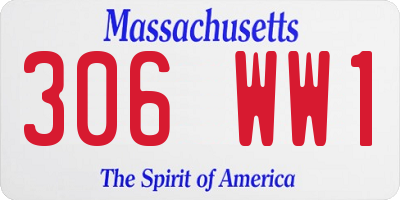 MA license plate 306WW1