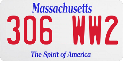 MA license plate 306WW2
