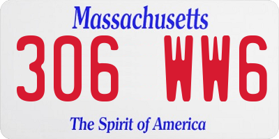 MA license plate 306WW6