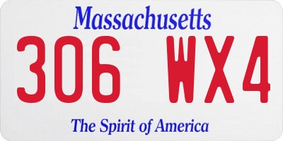 MA license plate 306WX4