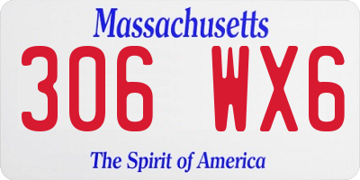 MA license plate 306WX6