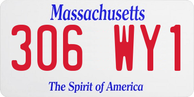 MA license plate 306WY1