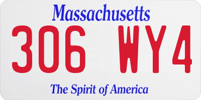 MA license plate 306WY4